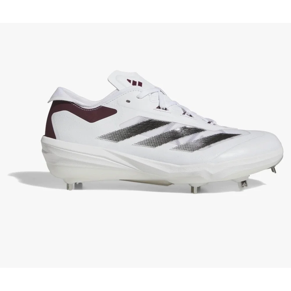 Adidas Adizero Impact Baseball‎ Cleats Men White Black Team Maroon 8 US NWOB